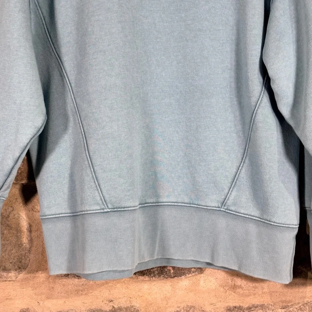 Wild‎ Fable Women's Light Blue Washed Crewneck Sweatshirt Size XXS Thumbholes - Picture 8 of 12